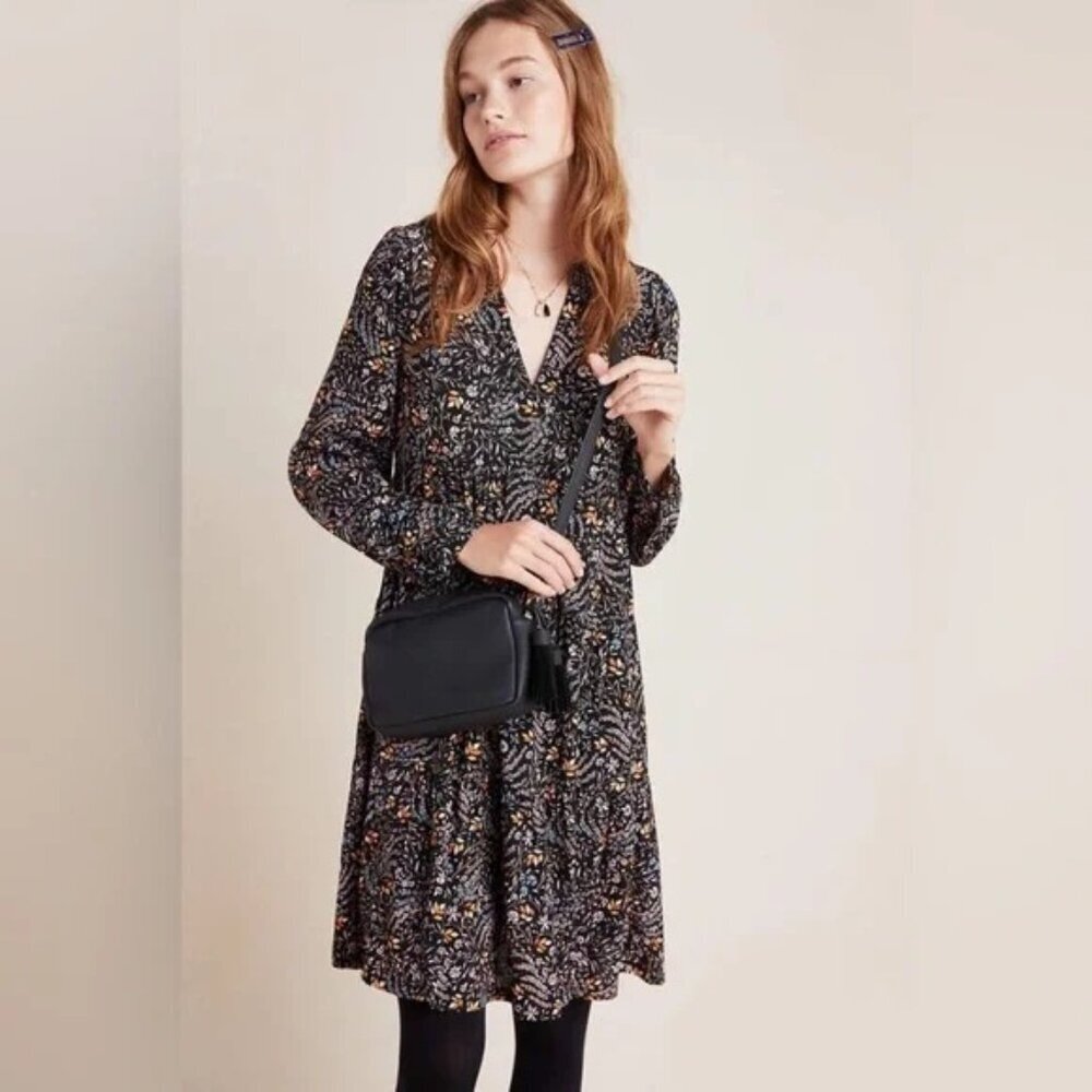 MAEVE - by Anthropologie Long Sleeve Floral Dress Size Small